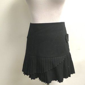 Development black wool pleated mini skirt 6
